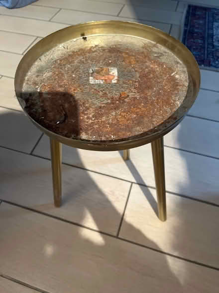 Photo of free Rusty brass plant stand (N6 Highgate High Street) #2