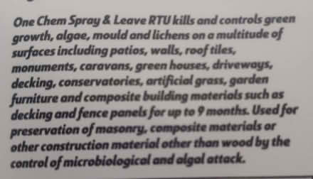 Photo of free Green algae spray & leave treatment (Barry CF62) #2