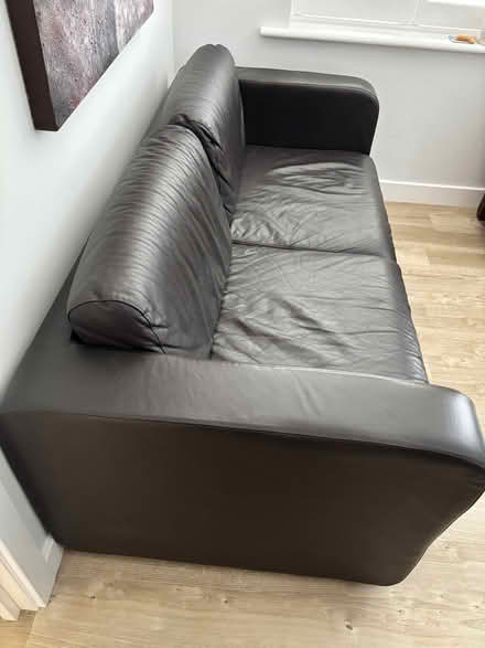 Photo of free Brown leather 3 seater sofa (Tytherington SK10) #4