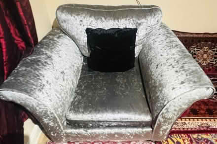 Photo of free Dfs velvet armchair no cushion (Greenford UB6) #1