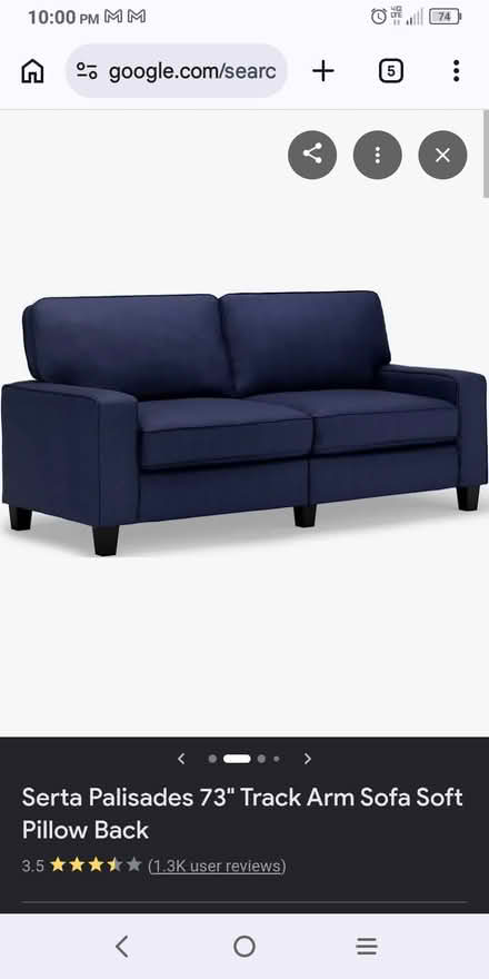 Photo of free Serta couch (Avd D and 10th s.b) #2