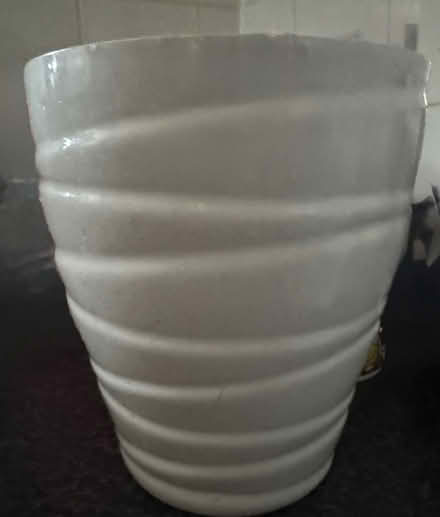 Photo of free White ceramic plant pot (Pleasance EH8) #1