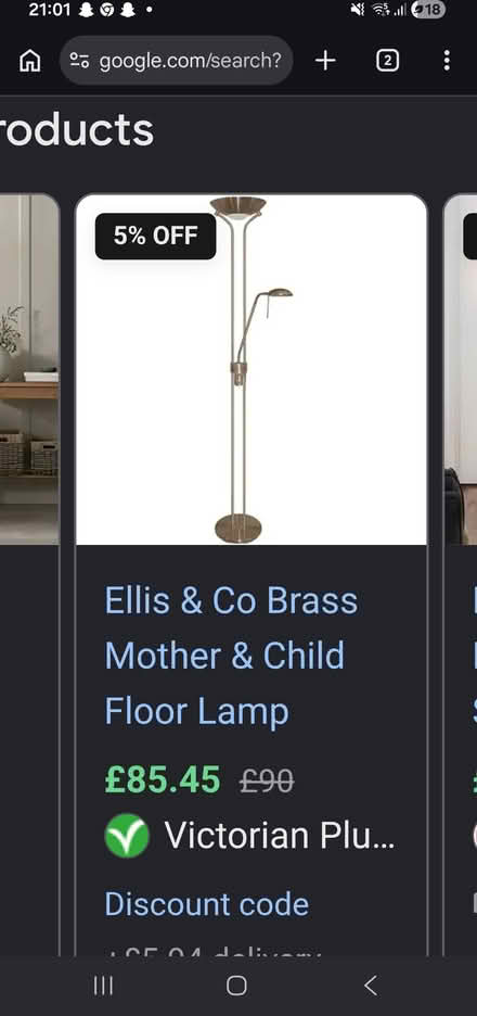 Photo of free Floor lamp (Oxley WV10) #1