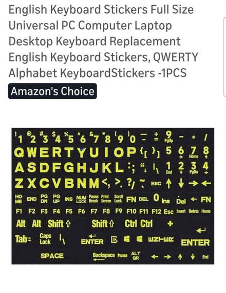 Photo of free Keyboard stickers (Medford ma) #1