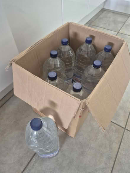Photo of free 7 x large spring water bottles (Tunbridge Wells) #1