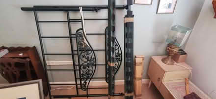 Photo of free Green metal double bed frame (Gregson Road, Lancaster) #1