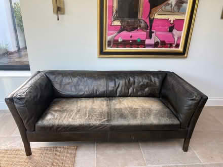 Photo of free 3 seater leather sofa (Wildernesse TN15) #1