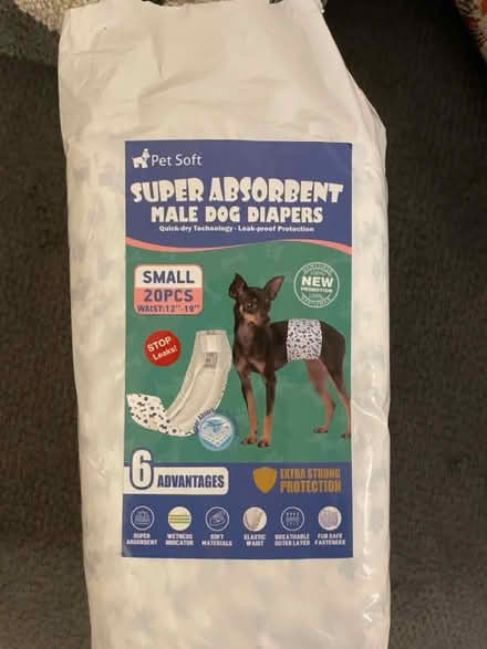 Photo of free Nappies for a small male dog (Musselburgh) #1