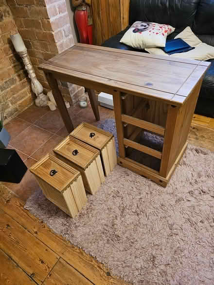 Photo of free Pine desk (Worcester wr1) #1