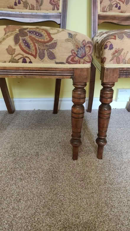 Photo of free 2 x chairs upholstered (Wessex Road SN14) #3