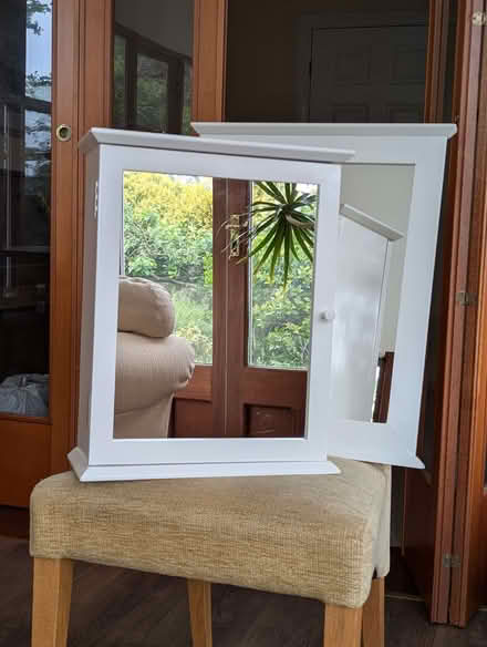 Photo of free White bathroom vanity cabinet and mirror (Whittle le Woods PR6) #1