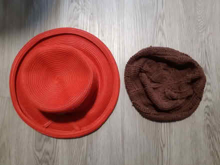 Photo of free 1 red summer hat + 1 brown crochet style beanie (Gilmerton EH17) #2