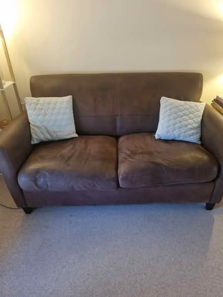 Photo of free Genuine leather settee (Storrington) #1