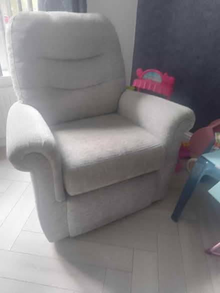 Photo of free 3 seater sofa grey & armchair (East Kilbride g74) #1