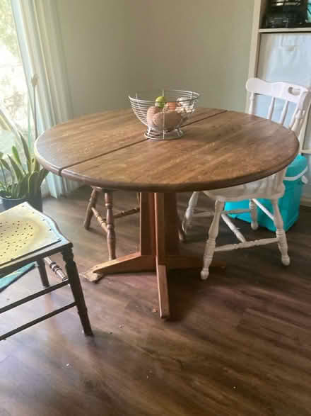 Photo of free Round Solid Wood Table (Delridge West Seattle) #2