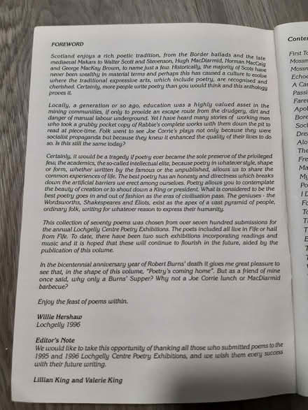 Photo of free Fife selected poems book(First Tow) (Edinburgh EH17) #3