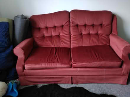 Photo of free Red Sofa Bed (Heath and Reach, LU7) #1