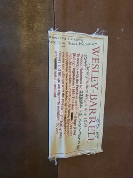 Photo of free Genuine leather settee (Storrington) #3