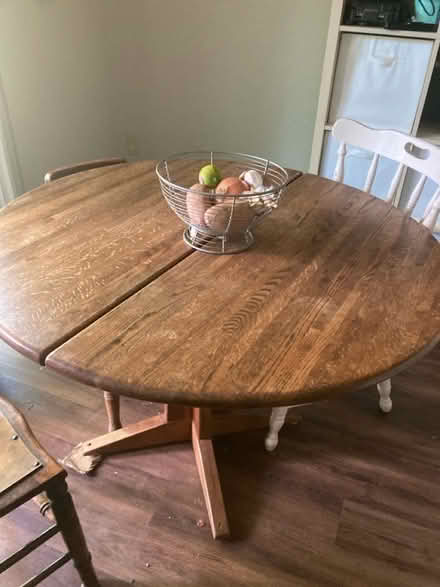 Photo of free Round Solid Wood Table (Delridge West Seattle) #1