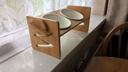 Photo of free adjustable elevated cat/dog feeding station (Clayton West HD8) #2