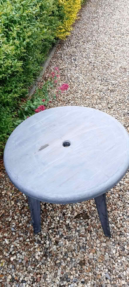 Photo of free Round plastic garden table (Lower Sheering CM21) #3
