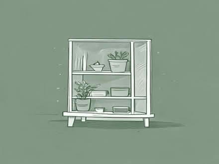 Photo of small cupboard with glass or transparent with shelves inside (Llanfairfechan LL33) #1