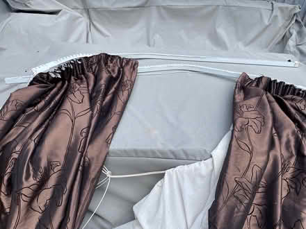 Photo of free Bay blackout curtain with rails (Raynes park SW20) #1