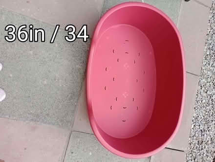 Photo of free Large dog bed + cushion + 2 dog bowls (Penwortham Lane PR1) #2