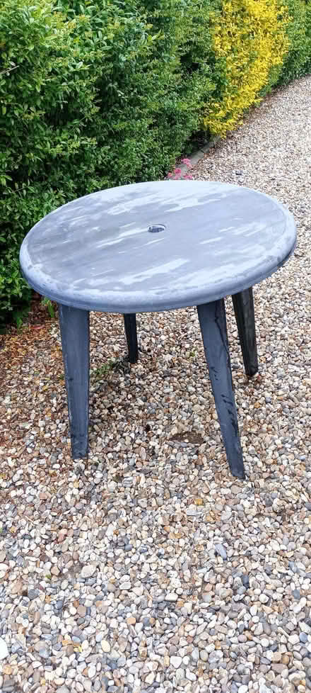 Photo of free Round plastic garden table (Lower Sheering CM21) #2
