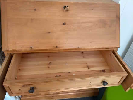 Photo of free Solid Pine Secretary Desk / Drop-Front Writing Bureau (Farnborough BR6) #4