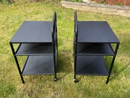 Photo of free Black metal bedside tables (Brentry, BS10) #1
