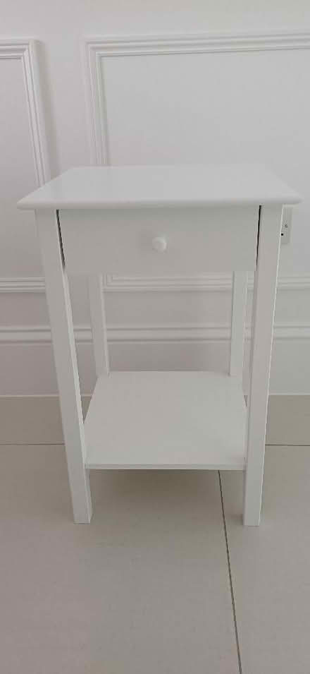 Photo of free White Bedside Table With One Drawer And A Shelf (Hiltingbury SO53) #1