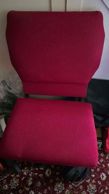 Photo of free Red American church chair (Kingsbury NW9) (Welsh Harp NW9) #1
