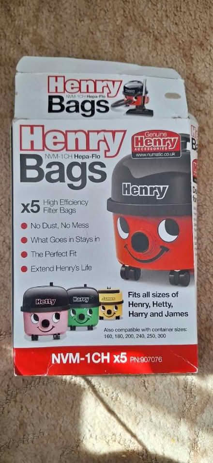Photo of free Henry hoover bags (BH11 9) #1