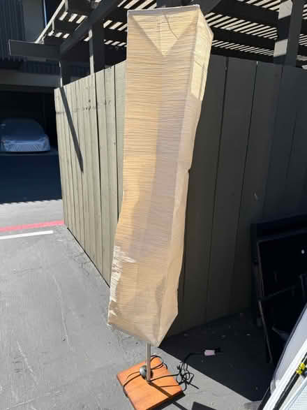 Photo of free Floor lamp w long rice paper shade (1075 Valencia Avenue) #1