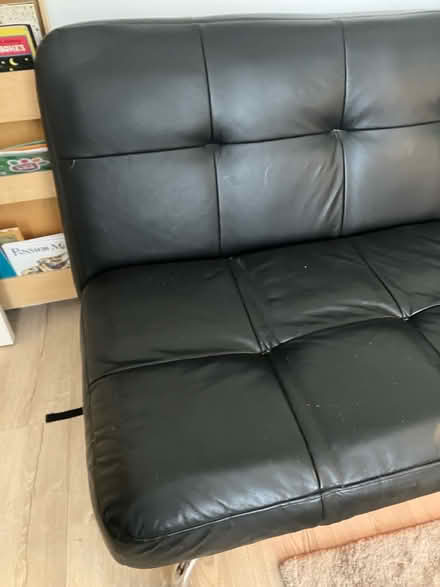 Photo of free Black leather sofa bed (Manchester M21) #4