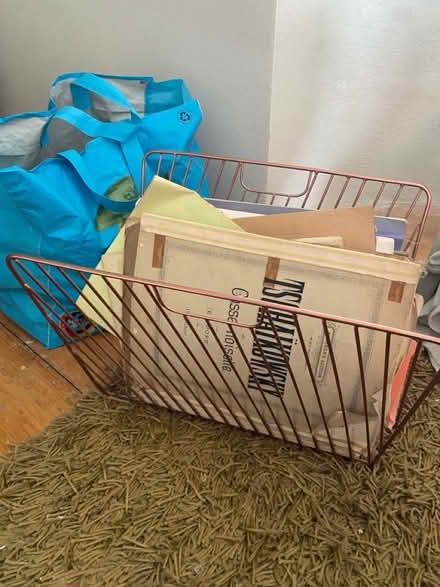 Photo of free Copper effect magazine rack by made (Chorlton M21) #2