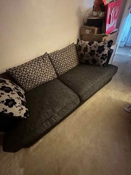 Photo of free Grey/Black 2/3 Seater Sofa (Perry Street DA11) #2