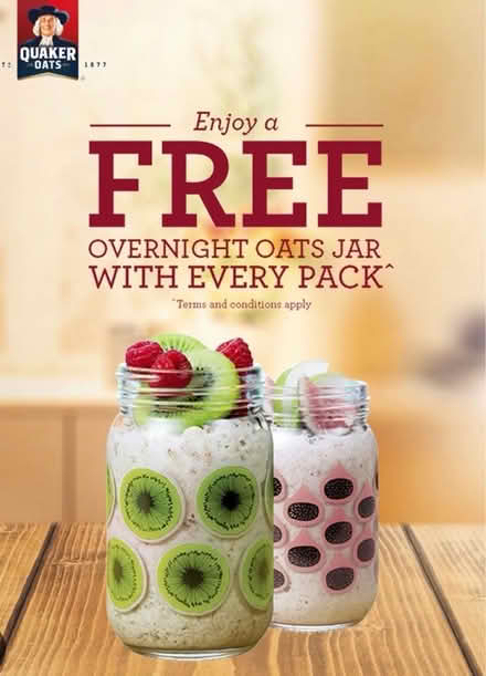 Photo of Quaker Oats jar: kiwi pattern (Hampden Park BN22) #1