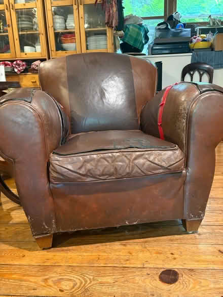 Photo of free Leather club chair (Barrytown/Red Hook 12507) #2