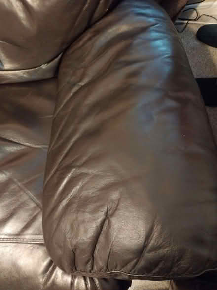 Photo of free Dark Brown 2 Seater Recliner Settee (Leek ST13) #2