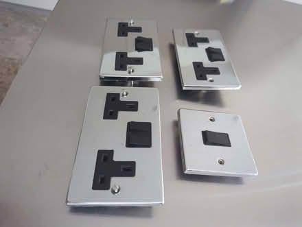Photo of free 3 Shiny chrome elecrical sockets & 1 light switch (Wimbledon SW19) #2