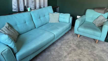 Photo of free Blue sofa and armchair (Edginswell TQ2) #2