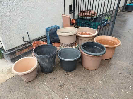 Photo of free Selection of medium to large plastic plant pots (Porchester Gardens NG3) #3