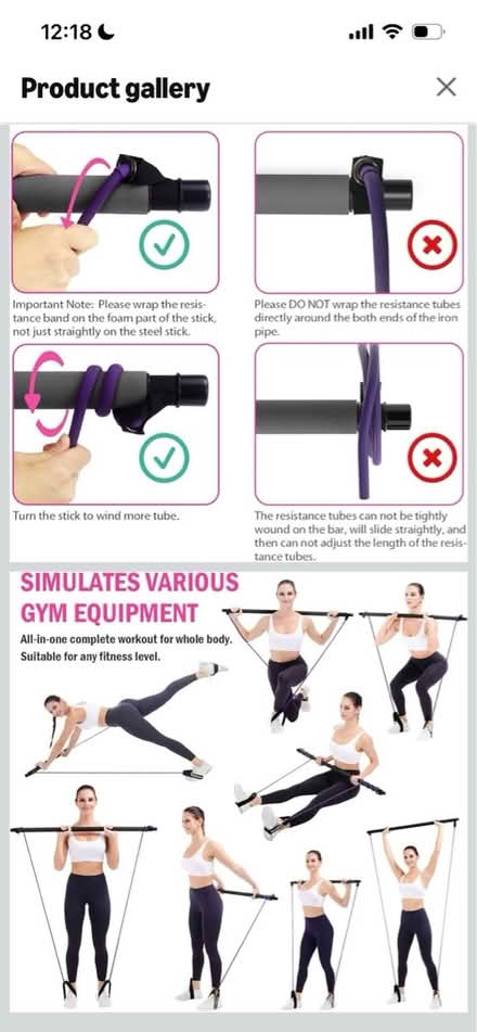 Photo of free Pilates Bar Kit for home gym (Upper east side) #2