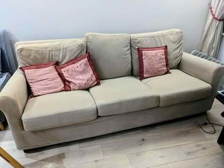 Photo of free Three seat sofa wirh cushions (Self Storage Oxford, OX3) #1