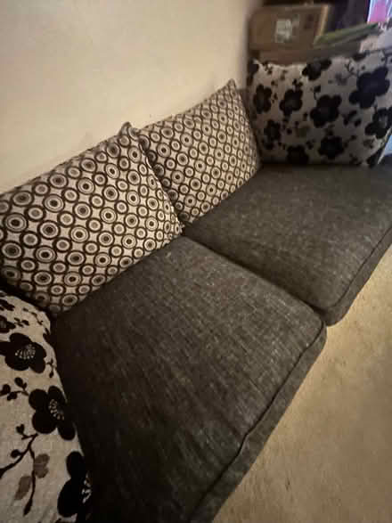 Photo of free Grey/Black 2/3 Seater Sofa (Perry Street DA11) #1