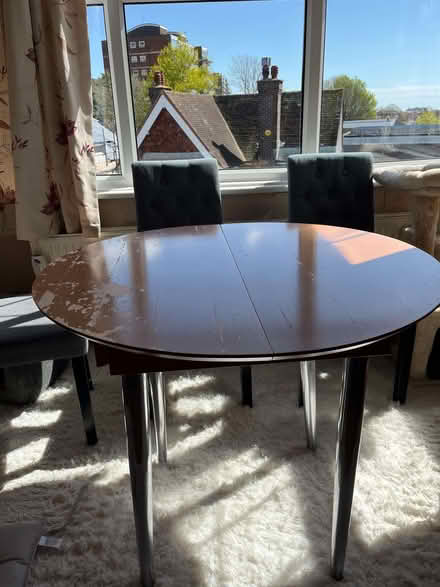 Photo of free Table - extendable 47" L x 35.5W (extended) 35" x 35" small (Eastbourne BN21) #4
