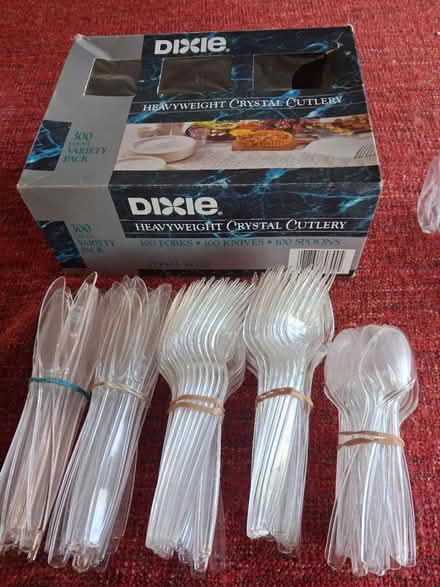 Photo of free New clear plastic cutlery (Fleetville) #1