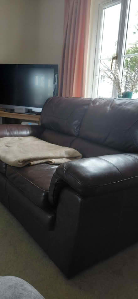 Photo of free Brown two setter sofa (Maldon CM9) #1